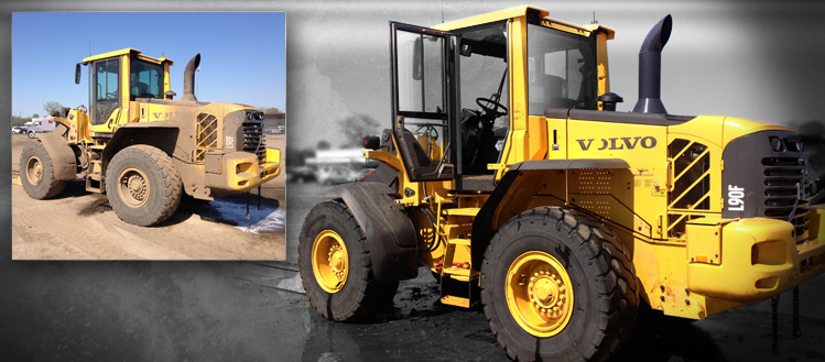 Bulldozer Power Washing